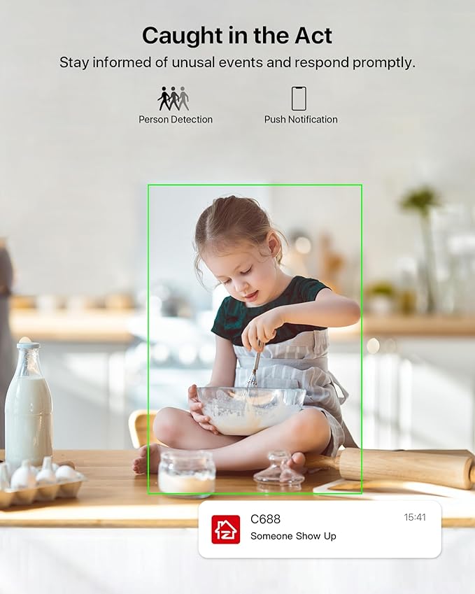ZOSI Indoor Security Camera, 2Pack 1080P Home WiFi Camera with Phone App, Smart Motion Detection,2 Way Audio, Night Vision,C688 Baby/Pet Monitor,Memory Card/Cloud Storage,Works with Alexa,Plug-in