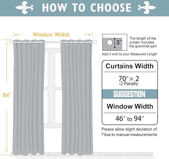 ChrisDowa Blackout Curtains 70 inches Wide for Bedroom - 2 Panels Set Extra Wide Grommet Thermal Insulated Room Darkening Curtains for Living Room (Forest Green, 70 x 84 Inch)