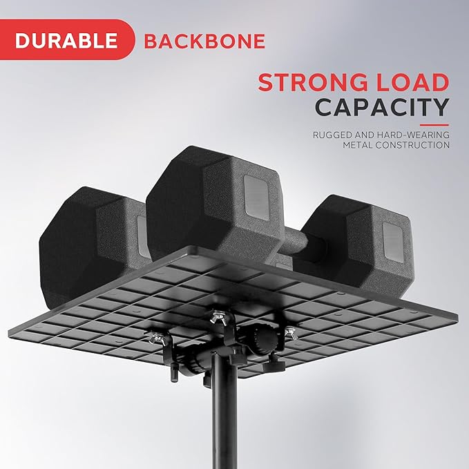 Pyle Universal Laptop Projector Tripod Stand - Adjustable Computer, DJ Equipment Holder Mount with 14'' x 11'' Plate, Height Adjustable 22 to 35 Inches - Portable for Stage, Studio,Home,and Office Use