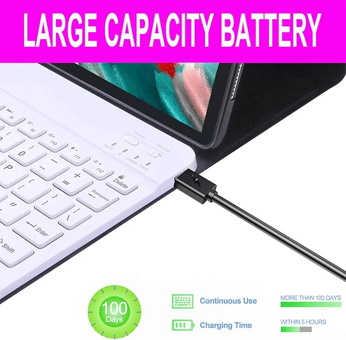 Keyboard case for Samsung Galaxy Tab A11 Plus / A9 Plus 11 inch, Bluetooth Backlit A9+ Keyboard Case with S Pen Holder for A11+ 11", Pink