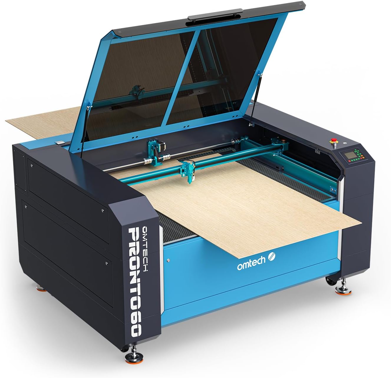 OMTech Pronto 130W CO2 Laser Engraver | 51" Ã 35" Laser Cutting Machine with Autofocus | 2-Way Pass, Air Assist, Red Dot Pointer | Ideal for Wood, Glass, Acrylic, and More