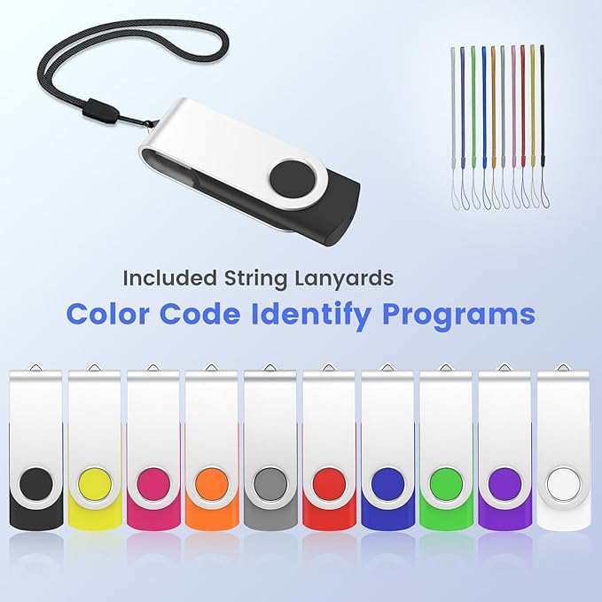 ABLAZE 4GB USB Flash Drive 100 Pack, USB 2.0 Thumb Drives Bulk Memory Sticks Pendrives 100PCS (Mixcolors)