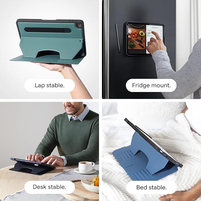 ZUGU CASE for 10.2 Inch iPad 7th / 8th / 9th Generation Case (2021/2020/2019), Protective, Thin, Sleek Design, Magnetic Stand, Sleep/Wake Cover, Magnetic Cover, Pine