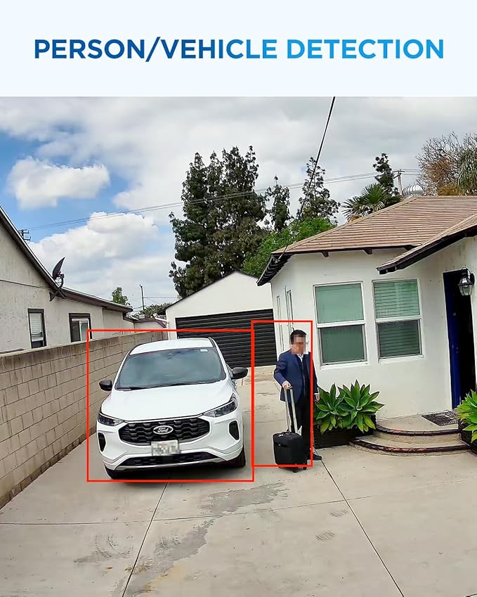 4COVR 16 Channel PoE Security Camera System, AI Human/Vehicle Detection, 16CH 4K NVR 4TB HDD, 12Pcs 8MP Wired Commercial Bullet IP Camera IP67 Night Vision, Business Surveillance Outdoor, LY37EX8M1612