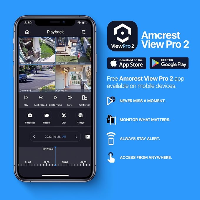 Amcrest 5MP POE Camera, Outdoor Vandal Dome Security POE IP Camera, 5-Megapixel, 98ft NightVision, 2.8mm Lens, IP67, IK10 Resistance, MicroSD 256GB (Sold Separately), Cloud, NVR (IP5M-D1188EB-AI-V3)