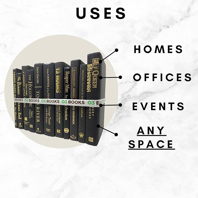 Curated Decorative Books Hardcover Décor Books for Home Décor, Choose Color, Interior Design, Office, Wedding Display, Instant Library, or Staging (One Foot, Brown)