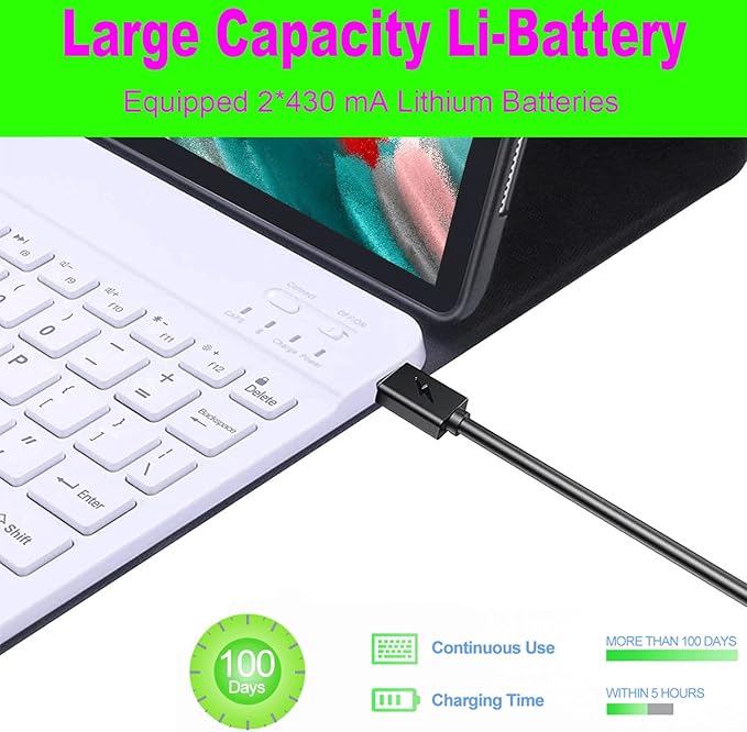 Keyboard Case for Samsung Galaxy Tab A11 Plus/ A9 Plus 11 inch (SM-X210/X216/X218) 2023, Backlite A9+ Keyboard Case with S Pen Holder for A11+(Green)