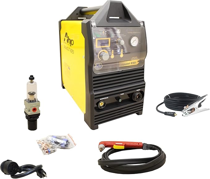 AHP Alpha-Cut 825i Plasma Cutter â 110V/220V Dual Voltage | 60 Amp | Clean Cuts Up to 7/8" | Pilot Arc Torch | Complete Kit Included