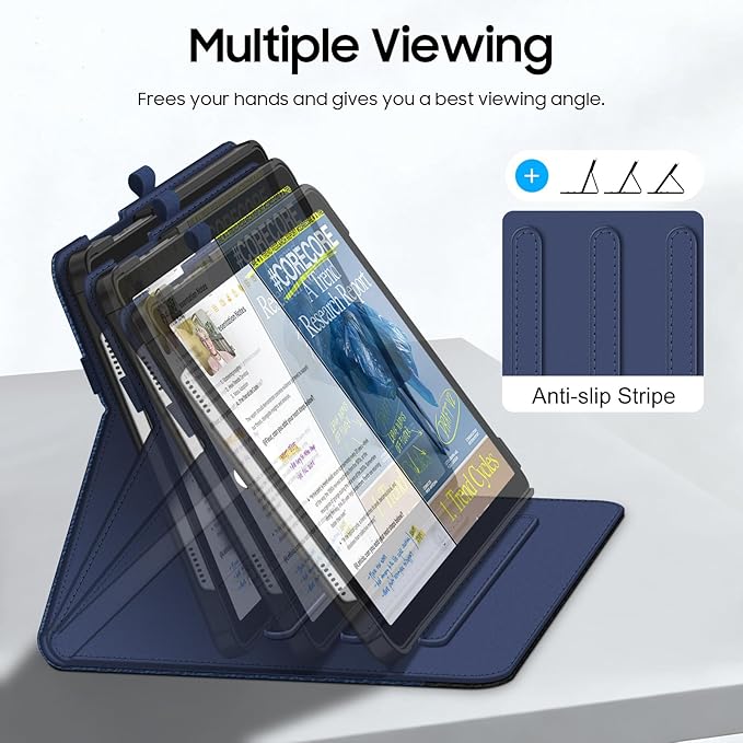 Fintie Case for Samsung Galaxy Tab A9 Plus/A9+ 5G 11 Inch 2023 Model (SM-X210/X216/X218), Multi-Angle Viewing Smart Stand Back Cover with Pocket Auto Wake/Sleep, Blue