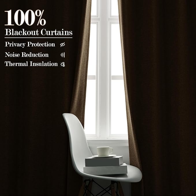 Full Blackout Privacy Curtains, 240 Inch Extra Wide Linen Blend Drapes, Pinch Pleat Window Drapery for Room Divider Storage/Space Room Separation, 1 Panel, W 240" x L 108", Sand Beige