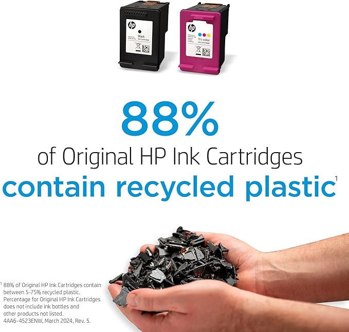 HP 67 Black Ink Cartridge | Works with DeskJet 1255, 2700, 4100 and Envy 6000, 6400 Series, Eligible for Instant Ink, 3YM56AN | Packaging May Vary