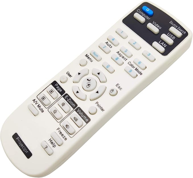 1631364 Projector Remote Control for Epson BrightLink Pro 1410Wi/ 1420Wi/ 1430Wi, EB-1400Wi, EB-1410Wi, EB-1420Wi, EB-1430Wi, H612A, H612B, H612C