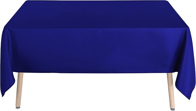 sancua Square Tablecloth - 54 x 54 Inch - Stain and Wrinkle Resistant Washable Polyester Table Cloth, Decorative Fabric Table Cover for Dining Tables, Buffet Parties and Camping, Blue