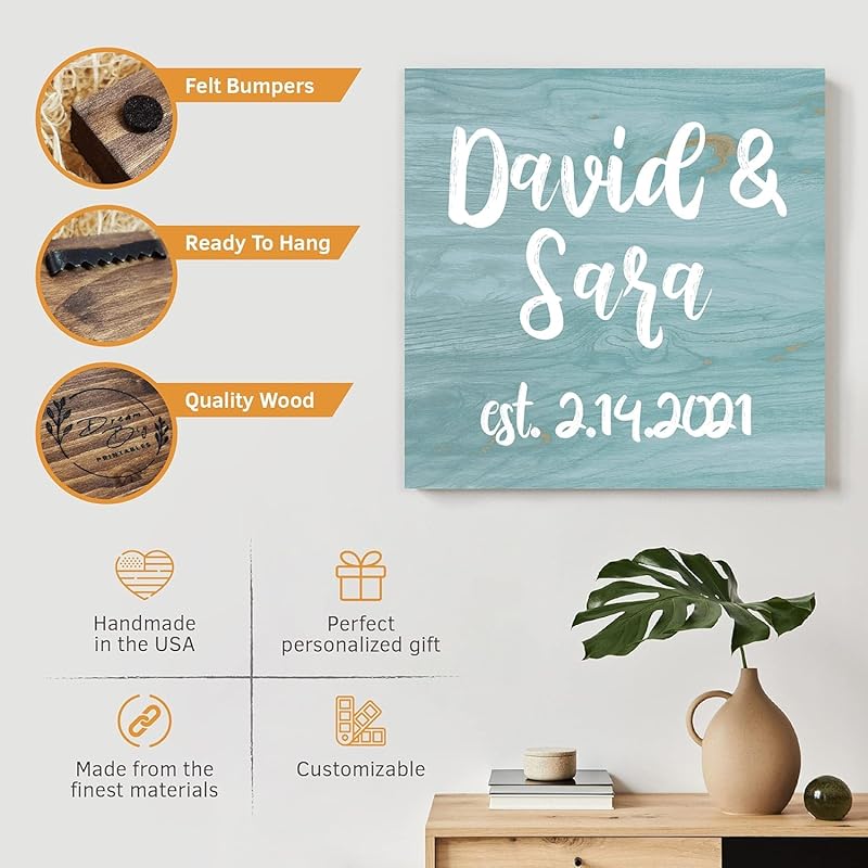 Custom Wood Signs Personalized | Farmhouse Decor | Personalized Signs | Personalized Rustic Wood Signs | Father's Day Gift | Custom Sign | Ready to Hang! (5.5x12 Inches)