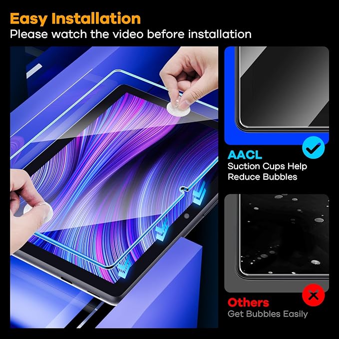 AACL 2-Pack Tempered Glass for All-New W10Y Fire HD 10 Screen Protector 10.1Inch (2023/2021,13th/11th Gen), 9H Glass for W10Y Fire HD 10 Tablet Screen Protector [Easy Installation][Anti-Scratch]