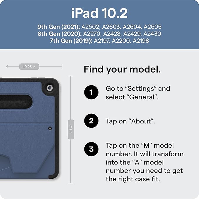 ZUGU CASE for 10.2 Inch iPad 7th / 8th / 9th Generation Case (2021/2020/2019), Protective, Thin, Sleek Design, Magnetic Stand, Sleep/Wake Cover, Magnetic Cover, Pine