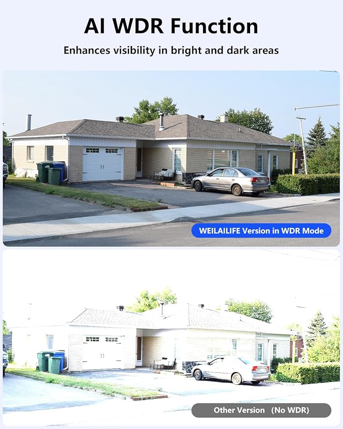 【Auto Tracking & 2-Way Audio】 Solar Powered PTZ Camera System, Wireless Outdoor Security Cameras, WiFi Home Video Surveillance Systems DVR Kits