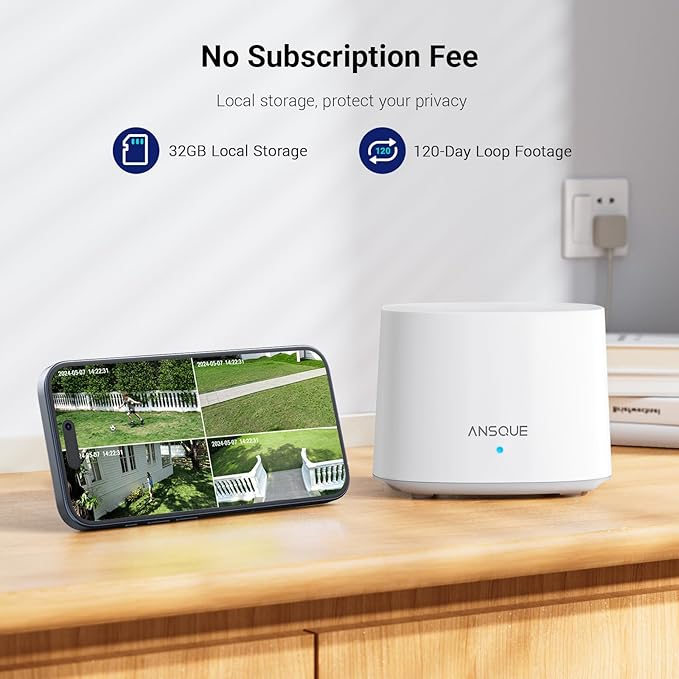 Solar Security Cameras Wireless Outdoor, 2-Cam-Kit, 2K Home Security Camera System, 365-Day Battery Life, No Subscription Fee, Easy to Install, Color Night Vision, Local Storage