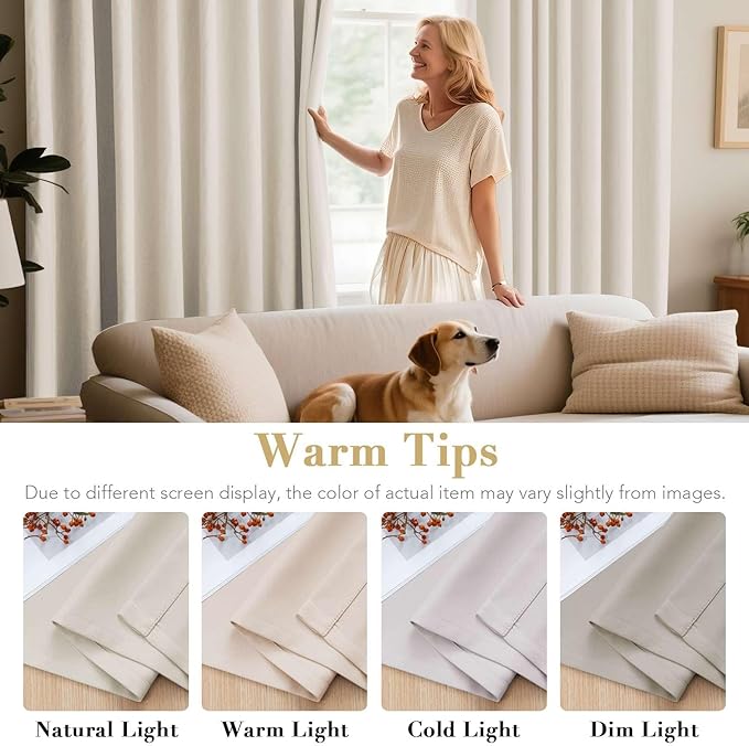 H.VERSAILTEX Thermal Insulated Blackout Window Panels Microfiber Formaldehyde-Free Kids Curtains for Holiday Season Home Decoration,Grommet Top,52 by 96 - Inch - Fog - Set of 2