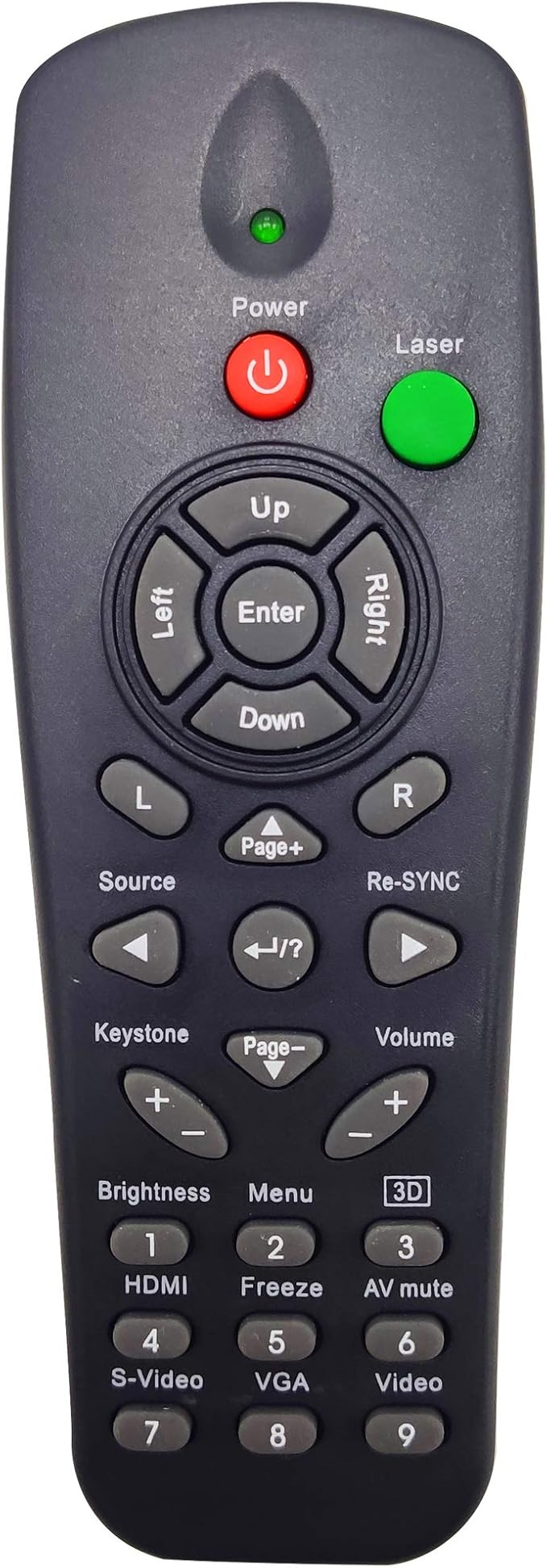 BR-5035N Projector Remote Control for Optoma DS309, ET766XE, HD66, TW610ST, TW610STi+, TW675UTi-3D, TW695UT-3D, TW695UTi-3D, TX610ST, TX665UTi-3D, TX665UTiM-3D