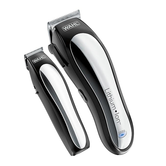 Wahl USA Clipper Rechargeable Lithium Ion Cordless Haircutting Clipper & Battery Trimming Combo Kit – Electric Clipper for Grooming Heads, Beards, & All Body Grooming – Model 79600-2101P