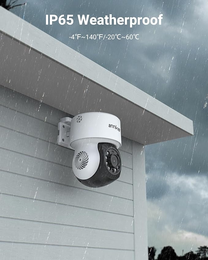 ANNKE 2Pack 1080P 2MP AHD CCTV Home Surveillance Dome Wired PT Camera with 350° pan and 90° tilt, 100ft IR Night Vision, IP65 Weatherproof Security Add–On Cam for Outdoor, Wide Compatibility - APT200