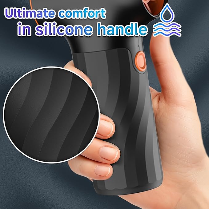 Electric Air Duster, 130,000 RPM High-Speed Compressed Air Duster, Rechargeable Portable Cordless Air Blower 3 Gear Mini Turbo Fan Jet Dry Blower with Non-Slip Handle for PC Car Electronics Cleaning