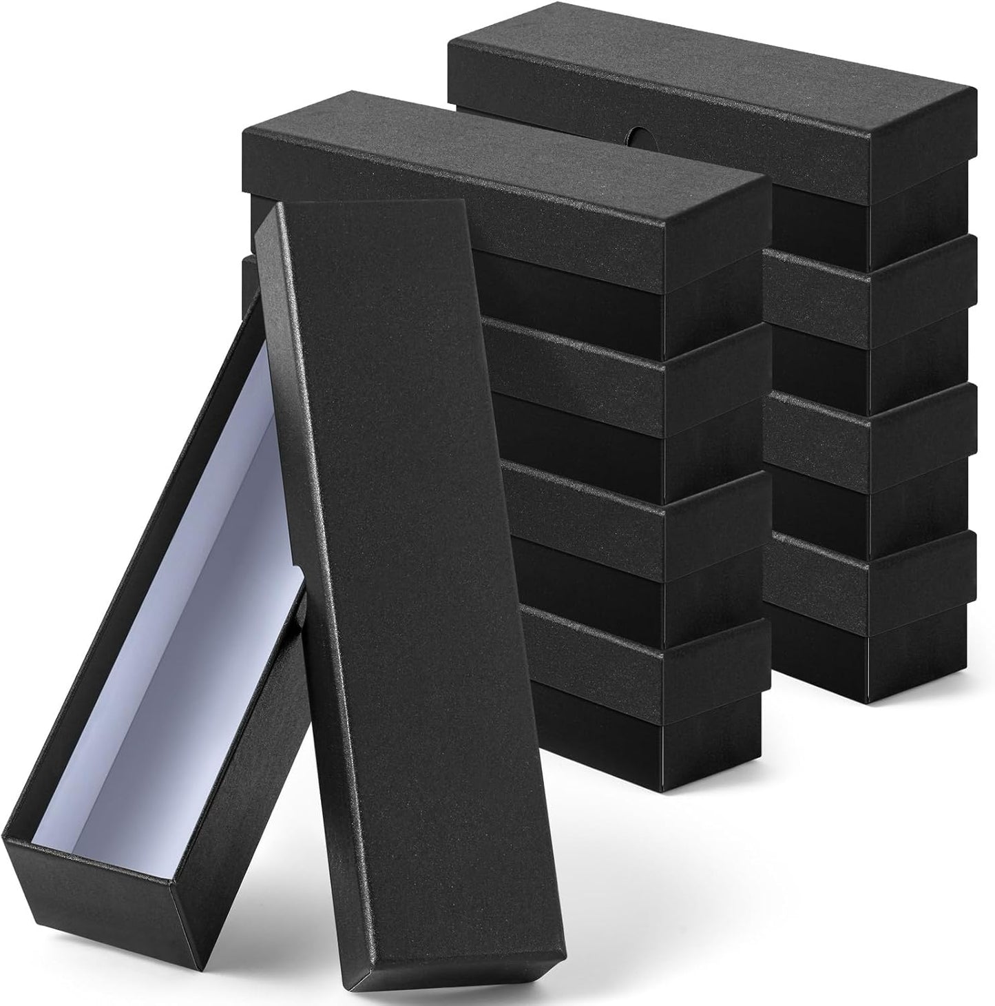 Teling 8 Pcs Coin Storage Box 2x2inch Flip Holders Collectors Coin Supplies Holders for Cents Collection Cardboard (Black)