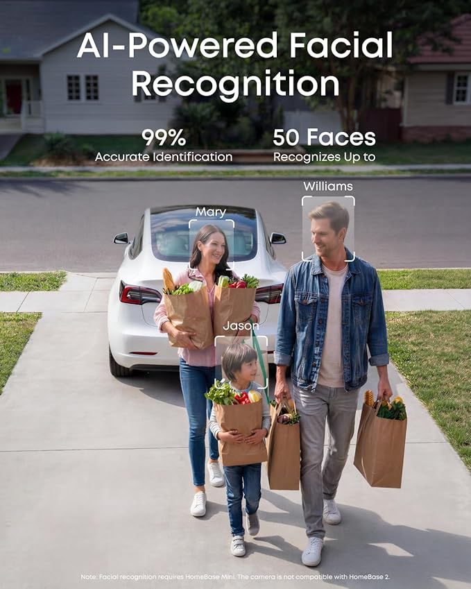 eufy Security eufyCam C35 2-Cam Kit, Wireless Security Indoor/Outdoor Camera, Magnetic Mount, Color Night Vision, Local Storage, No Monthly Fee, IP67, Facial Recognition, Solar Panel Compatible, White