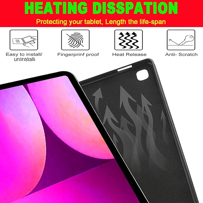 Keyboard Case for Samsung Galaxy Tab 10 FE Plus 13.1inch, S10 FE+ Smart Keyboard Case Magentic Keyboard Cover with S-Pen Holder, Purple