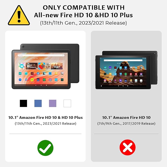 VORI Case for All-New Amazon Kindle Fire HD 10 Tablet (13th/11th Generation 2023/2021 Release) and Fire HD 10 Plus - Slim Folding Stand Folio Cover with Auto Wake/Sleep & Hand Strap, Emerald Marble