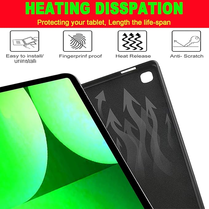 Keyboard Case for Samsung Galaxy Tab 10 FE Plus 13.1inch, S10 FE+ Smart Keyboard Case Magentic Keyboard Cover with S-Pen Holder, Green