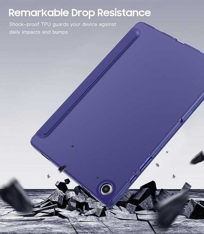 TiMOVO Case for Samsung Galaxy Tab A9+/A9 Plus 11" 2023, Slim Soft TPU Translucent Frosted Back Protective Cover for Galaxy Tab A9+ Tablet SM-X210/X216/X218, Auto Wake/Sleep, Marin Blue
