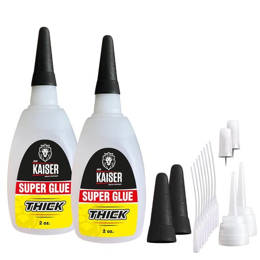 Thick Cyanoacrylate (CA) Super Glue â 2 Pack (2 x 2 oz Bottles) â Heavy-Duty Adhesive for Woodworking, Marble, and Repair Projects