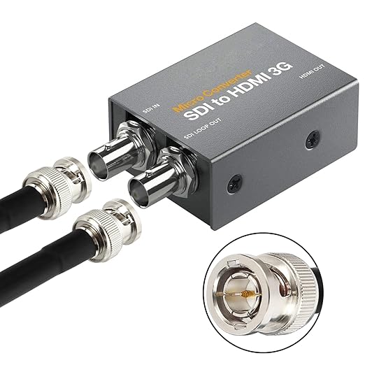 XRDS -RF 6FT SDI Cable, 3G/6G-SDI Cable BNC Digital Video Cables 75 Ohm RG59 BNC Male Cables for 3G/6G HD SDI Monitor Video Recorder Converter Splitter Security Camera