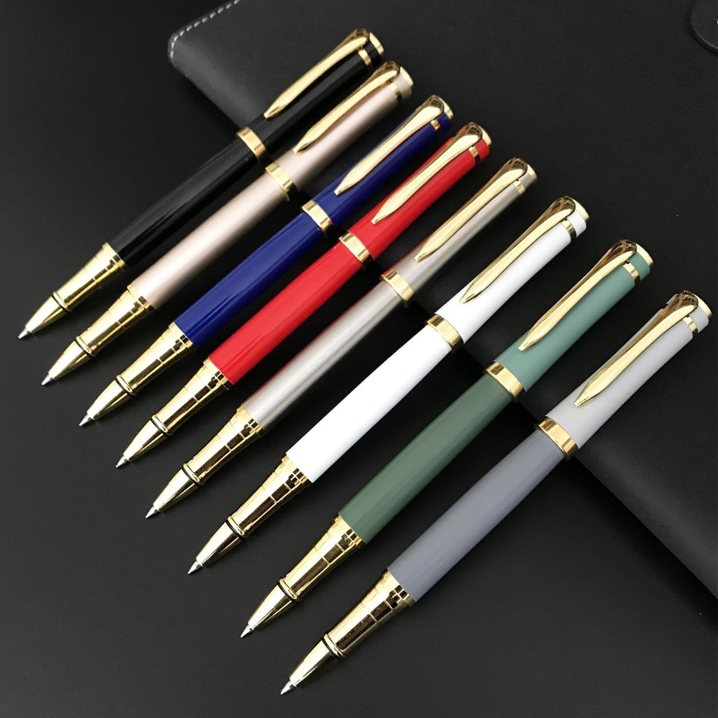 HSK Luxury Ballpoint Pens gift Pen Black Refill Line width 0.5mm,Best Ball Pen Gift Set for Men & Women Professional Executive,Office,Nice Pens Classy Gift Box (Blue)