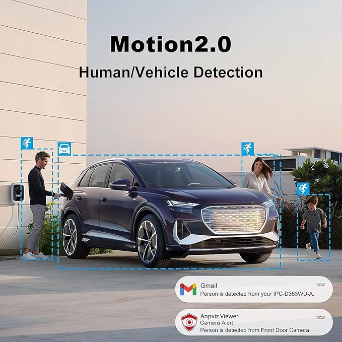 Anpviz 12MP PoE IP Camera Outdoor, 4096x3072@10fps, 134° Wide Angle (4:3), Smart Color Night Vision, Human Vehicle Detection, Wired Turret Metal Security Camera with Audio, 2.8mm Lens, IP67 Waterproof