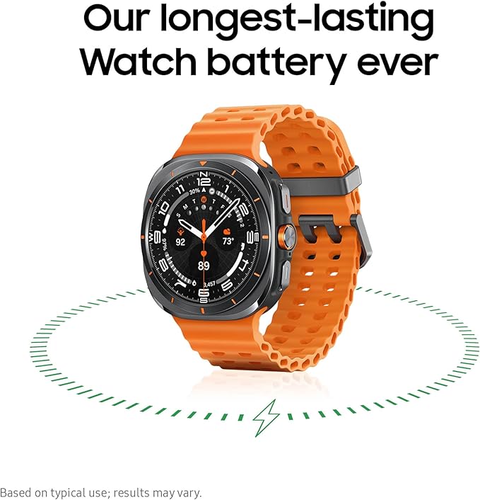 Samsung Galaxy Watch Ultra (2025) 47mm LTE Smartwatch, Titanium Casing, Advanced Sleep Coaching, Running Coach, Energy Score, Heart Rate Tracking, GPS, Titanium White [US Version, 2 Yr Warranty]
