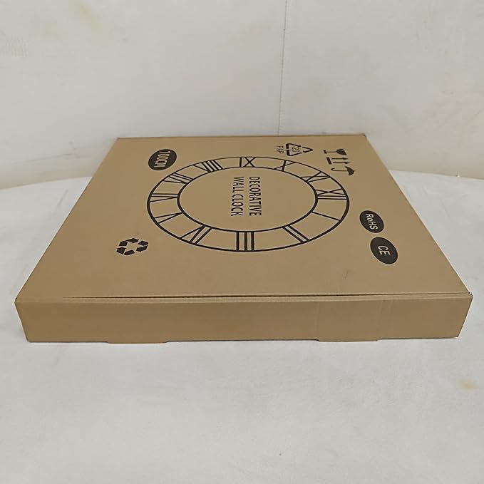 Large Wall Clock for Living Room Decor - 100cm/ 40 Inch Nearly Silent Non-Ticking Metal Wall Clocks Battery Operated, Vintage Decorative Modern Wall Clock for Bedroom, Office, Farmhouse Decor