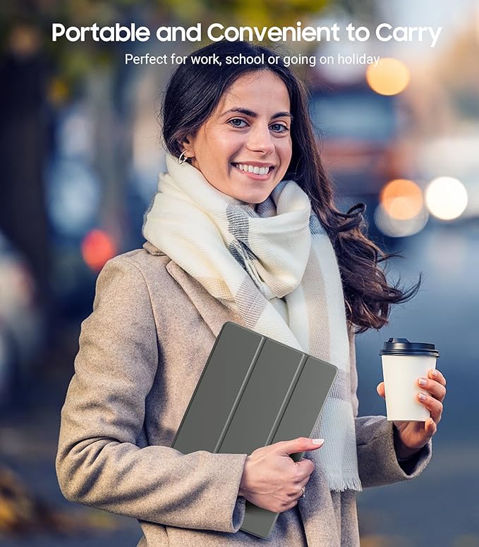 TiMOVO Case for Samsung Galaxy Tab A9+/A9 Plus 11" 2023, Slim Soft TPU Translucent Frosted Back Protective Cover for Galaxy Tab A9+ Tablet SM-X210/X216/X218, Auto Wake/Sleep, Space Gray