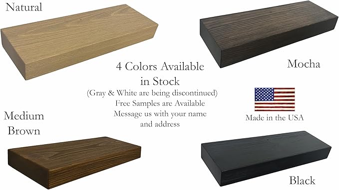 joelsantiques 30 Inch Wooden Floating Shelves for Wall - 30x8x2 in - Made of Natural Wood - Heavy Duty Rustic Wall Shelves for Bedroom - Perfect for Living Room, Kitchen - Natural