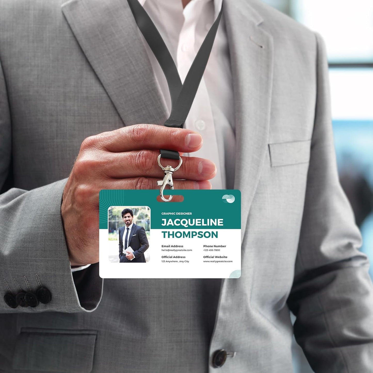 Custom Id Badge Custom Id Card Identification Badges Customizable Personalized Name Badge Customize Name Tag Photo Logo Employee Work Office Volunteer Customized Personal (Horizontal-9)
