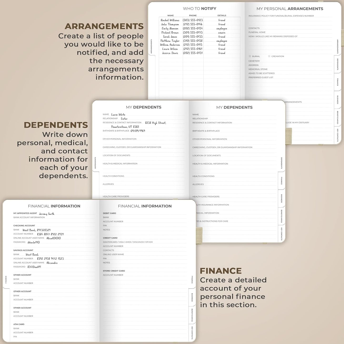 Clever Fox End of Life Planner – Final Arrangements Organizer for Beneficiary, Will Preparation, Last Wishes & Funeral Planning, A5 (Seashell)