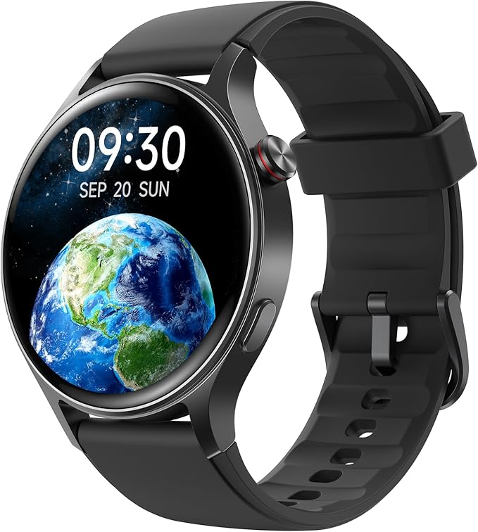 Fitpolo Smart Watch for Men Women,1.3" AMOLED Touchscreen Fitness Tracker, Make/Answer Calls, Heart Rate SpO2 Monitor, IP68 Waterproof, Sleep & Activity Tracking Smartwatch for Android Phones iPhone