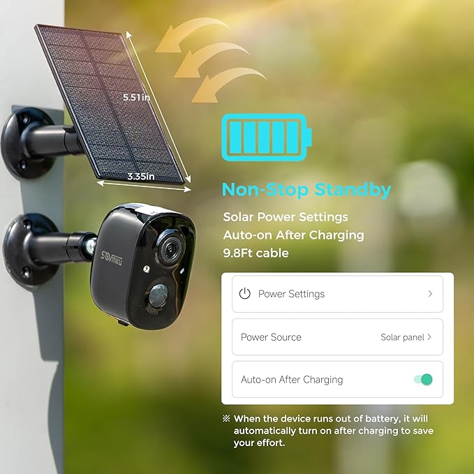 Vicohome 2G6B Best 2K Solar Security Camera Wireless Outdoor System, No NVR Needed, Battery Powered, Easy to Setup, Motion Detection,Two Way Audio,Color Night Vision, SD Slot, 180 Days Exchange Policy