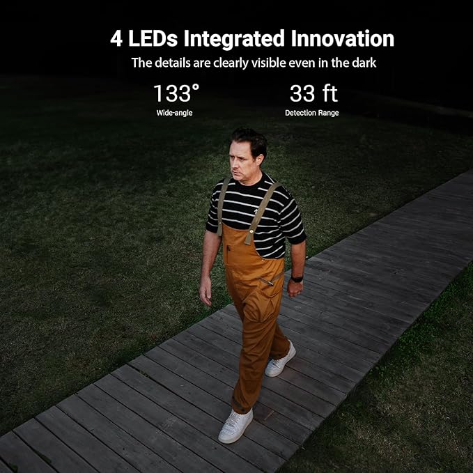 Solar Security Cameras Wireless Outdoor, 2-Cam-Kit, 2K Home Security Camera System, 365-Day Battery Life, No Subscription Fee, Easy to Install, Color Night Vision, Local Storage
