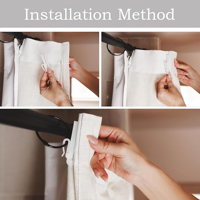 Pinch Pleated Floral Linen Curtains 2 Panels Elegant Light Filtering Privacy Drape,84 Inch Wide by 96 Inch Long Curtains Suitable for Living Rooms and Bedrooms