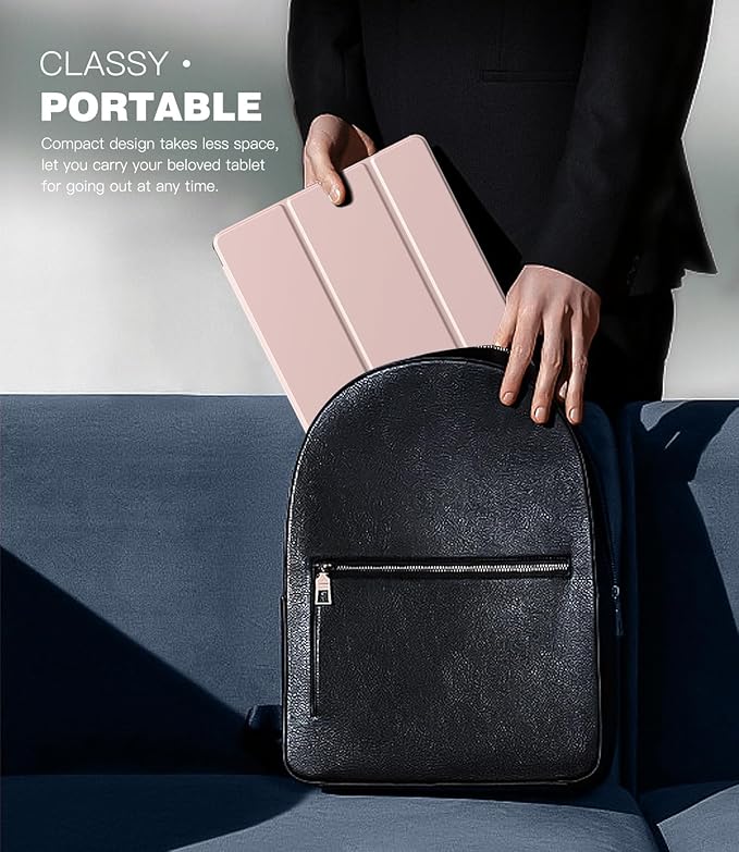 TiMOVO Case for Samsung Galaxy Tab A9+/A9 Plus 11 Inch 2023, Slim Lightweight Stand Hard Back Shell Protective Cover for Galaxy Tab A9+ Tablet SM-X210/X216/X218, Auto Wake/Sleep, Light Pink