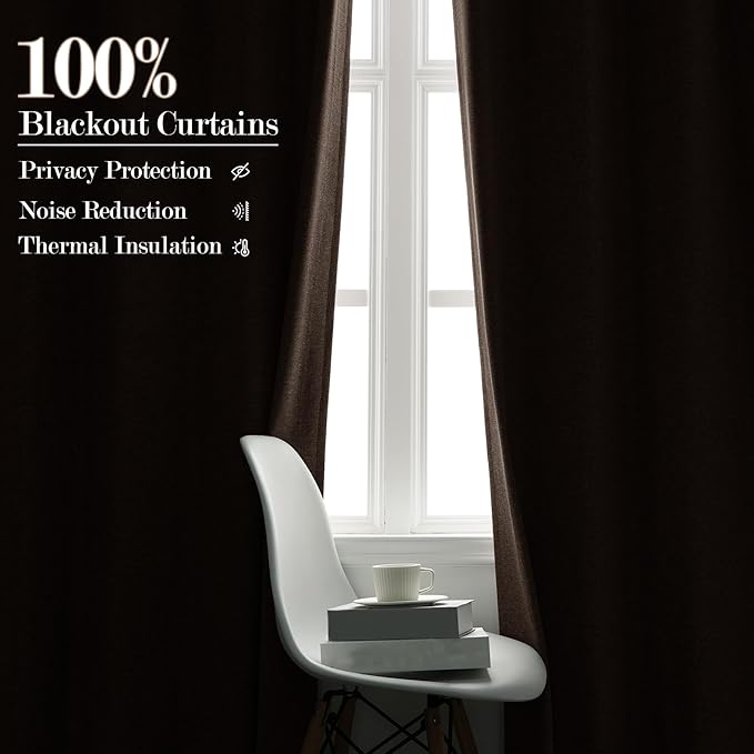 150 Inches Extra Wide Room Divider Draperies, Pinch Pleat Drapes, Absolutely Blackout Sliding Door Drapery, Total Privacy Ceiling Track Curtains, 150" W by 102" L, Light Brown (1 Panel)