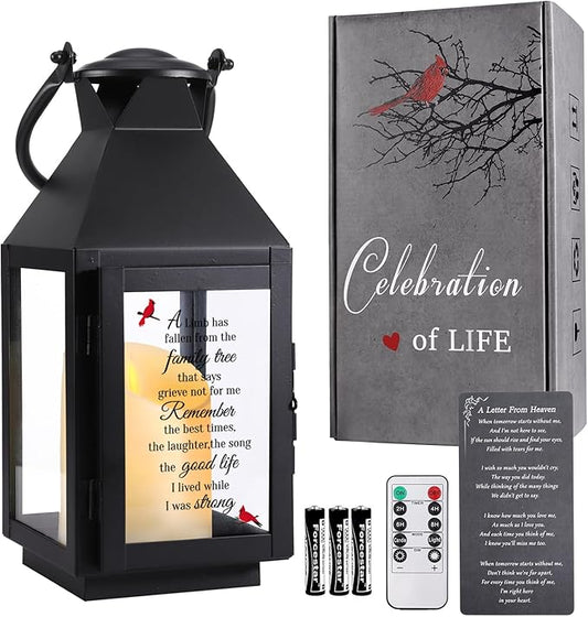Memorial Lantern, Sympathy Gifts for Loss of Mom/Loved One, Bereavement Gifts, in Memory of Loved One Lantern,Celebration of Life, Memorial Gifts, Funeral Lantern,A Limb has Fallen from The Family..